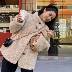 메이블루 마가렛 뽀글이 하프자켓