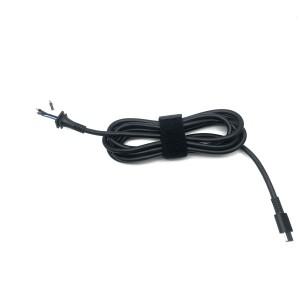 USB C타입 충전 케이블 DC 잭 플러그 전원 어댑터 hp 호환 노트북 45w 65w 커넥터 코드 1.8m