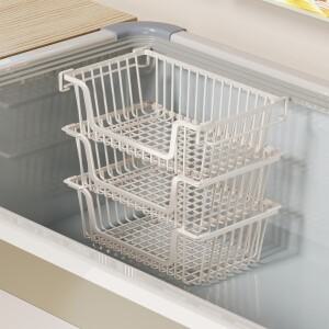 내부 다층 냉장고 냉동고 보관 랙 식품 정리 바구니 철재  스타일 주방 선반