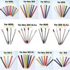 1세트 플라스틱 메탈 터치 스크린 스타일러스 펜 게임 콘솔 NDSL WIIU 2DS 3DS XL LL 뉴 2DSXL용