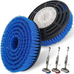 상어 스팀 걸레 패드용 업그레이드된 패드 교체 브러시 헤드 2팩 S7001 전문 청소 및 연마 S8201/S7000