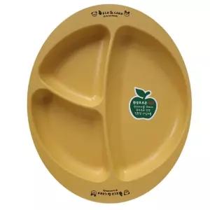 에코인콘 옥수수 간식 접시 원형 아동 컵 쥬니어 유아 어린이 식기 식판