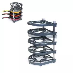 선반 후라이팬 정리대 5단 후라이팬 정리선반 주방용품 주방선반