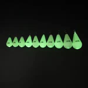 야광 봉돌 구멍 물방울 문어 쭈꾸미 채비 14호 4개입 한치 갑오징어