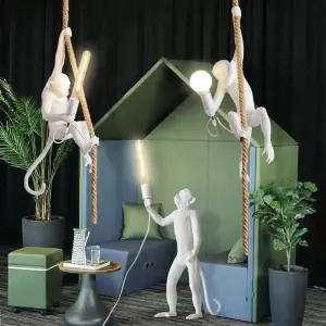 원숭이 조명 램프 화이트 레스토랑 골드 무드등 원