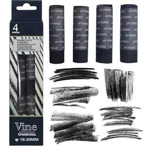 Dlicoda 덩굴 스틱, 예술가, 초보자를 위한 18-20mm 점보 연필, 스케치, 드로잉, 쉐이딩을 천연 스틱 4개