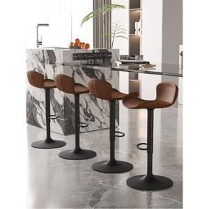 가죽 바체어 등받이 골드 소가죽 리프트 75cm 의자 데스크 회전 럭셔리 윙체어