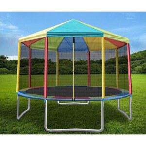 야외트램폴린 캐노피 옥외 상업용 안전 천장 트램펄린 천장 덮개 스프링 트램펄린 헬마 방수