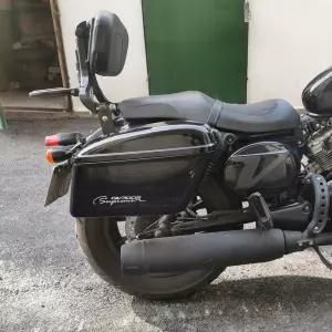 오토바이 사이드박스 백 트렁크 블랙 좌측 아퀼라 보관 홀더