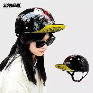 스냅백헬멧 오토바이 바이크 하이바 스쿠터 여름 할리 헬멧 반모 슈퍼커브