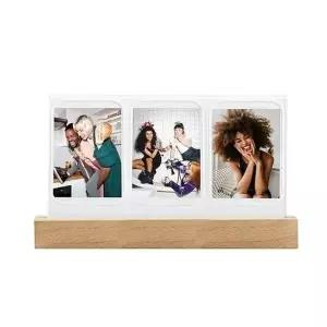 SMJ 인스탁스 탁상 아크릴 미니 액자 LED우드프레임 (KYR-WC14AB1)
