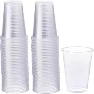 GUSTO 클리어 플라스틱 컵 [9온스 - 80캔] u2013 파티 이벤트 및 일상 사용용 일회용 음료 크리스탈 BPA