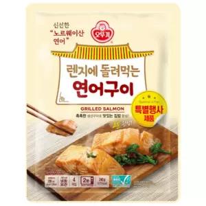 오뚜기 렌지에돌려먹는 연어구이 60g 4개 여행용 캠핑요리 비상식량
