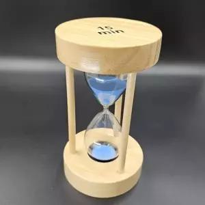 원목 모래시계 타이머 유리 탁상시계 사우나 15분 (KYR-WFFA518)