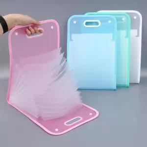 반투명 13칸 손잡이 A4 파일케이스 화일판 클리어화일