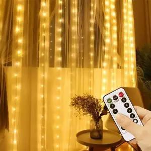 와이어 전구 커튼 줄조명 파티 무드등 KG300 쿨화이트