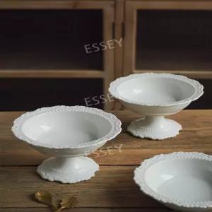 그릭요거트 샐러드 브런치 과일 디저트접시 11.5cm 케 양각 볼 하이레그 팥빙수