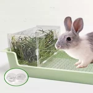 토끼 건초렉 친칠라 동물 반려 아크릴 통 먹이통 사료통 실내 잔디걸이내장 판매