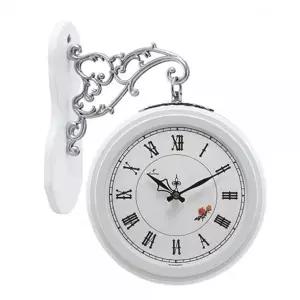 무소음 양면시계 중형 로즈 화이트 12-77 RWS (KYR-WFE0032)