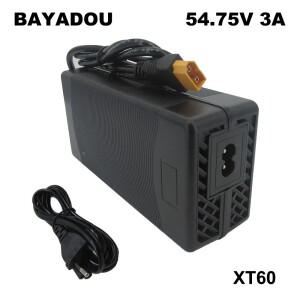 54.75V 3A Lifepo4 충전기 48V 15S 20AH 26650 21700 철 인산염 LFP 에너지 저장 배터리 팬 XT60 남성
