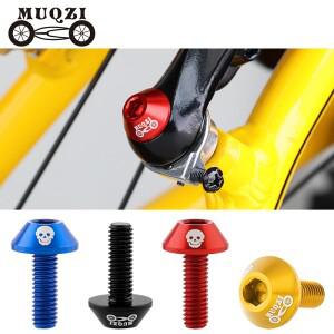 MUQZI 2/4PCS 자전거 M6 브레이크 캘리퍼스 볼트 7075 알루미늄 합금 V 클램프 나사 MTB 도로 접이식 액세