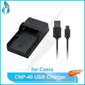 CNP-40 NP 40 배터리 USB 충전기 카시오 FC100 Z30 Z50 Z100 Z300BK Z450GD 카메라용