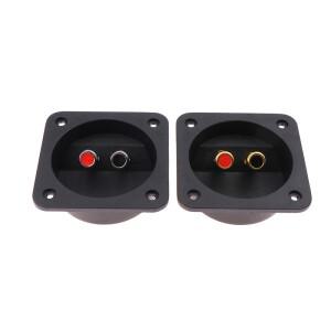 스피커 박스 후면 백 패널 배선 단자 플러그 원형 2개의 바나나 잭 도금 서브우퍼 스테레오