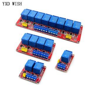 12 4 8 채널 DC 5V 12V 24V 릴레이 모듈(옵토커플러 포함) Arduino 보드용 고/저 레벨 트리거 확장