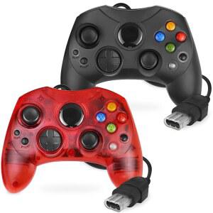 [미국배송] XBOX 컨트롤러 S-TYPE / 오리지널 컨트롤러용 YIOONE 교체 콘솔과 호환되는 클래식 컨트롤러(2 블랙 및 루비 레드 팩)