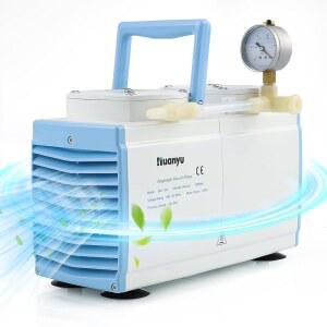 화뉴 오일리스 다이어프램 진공 펌프 60L/min 화학 저항성 무유 실험실 여과 추출 증류 110V(더블 펌프, GM-1.0A)