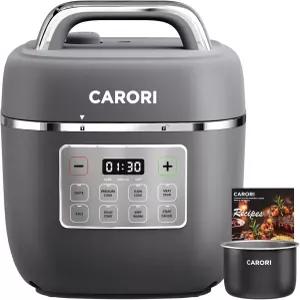CARORI 전기 압력솥 3QT 8기능 소형 멀티 쿠커 소트용 세라믹 논스틱 냄비 포함 슬로우 쿡 고기 스튜 밥
