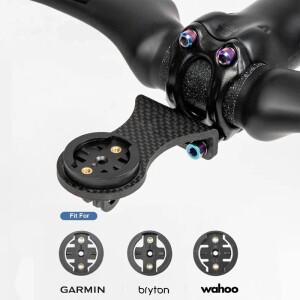 카본 가민 호환 자전거 마운트  브라이튼 와후 액세서리 지원  통합 핸들바 GPS 속도계 컴퓨터