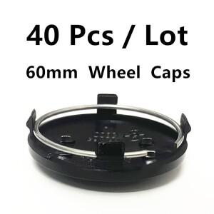 40개 4B0 601 170 601170 Au-d1 60mm 자동차 휠 허브 커버 휠캡 센터 캡 악세사리 블랙 실버 그레이