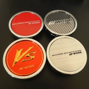작업 감정 VS 휠 센터 캡 허브 자동차 림 커버 로고 엠블럼 배지  악세사리 58mm W 4개