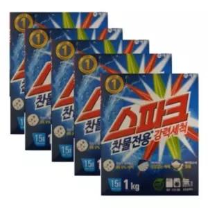 스파크 애경세탁세제5개 1kg 지함 세탁 5개입 스파크지함세제 (WFKC3LV)