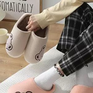 [엄지척]슈즈 슬리퍼 방한 beige 클래식 거실 실내 화