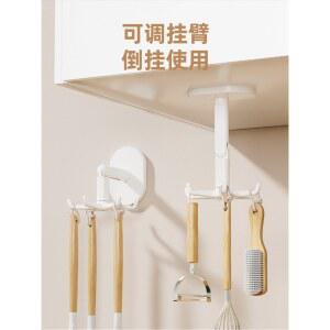 회전 주방 선반 숟가락 주걱 보관 다기능 벽걸이 펀칭 없음