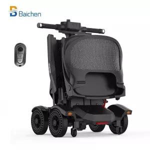 Baichen 휴대용 자동 접이식 여행 전동 스쿠터 4륜 노인 장애인 나드리 전동카