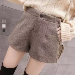 [퍼니메이커]키밍 겨울 가을 여성 데일러 모직 반바지 겨울숏팬츠 모직반바지