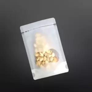 진열용 무광 투명창 지퍼스탠드 15X22cm 밑8cm 100매비닐봉투 선물포장 견과 파우치