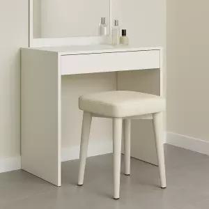 솜솜스퀘어 PU가죽 화장대 스툴 의자 푹신한 쿠션 인테리어 보조의자