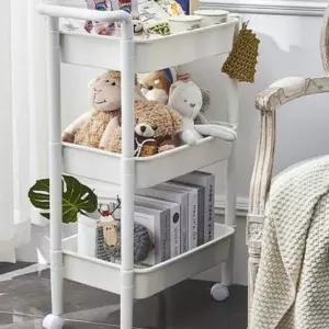 이동식 트롤리 3단 화이트 기저귀 미용트레이피부샵웨건 주방 미용실 수납 수납장 수납함