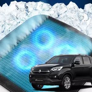 렉스턴스포츠 호환 차량용 쿨링시트 메쉬 4팬용방석 사무실 여름방석 자동차 의자 아이스 휴대용 용통풍 용