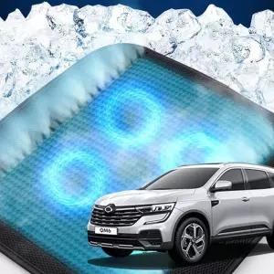 QM6 호환 차량용 쿨링시트 메쉬 4팬용방석 사무실 여름방석 자동차 의자 아이스 휴대용 용통풍 용자동차 용