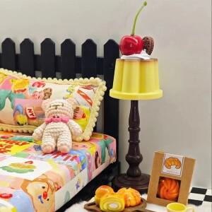 배터리 포함 레트로 복고풍 엔틱 푸딩 무드등 데스크탑 장식 침대 옆 수면등 선물용 LED 침실 테이블 램프