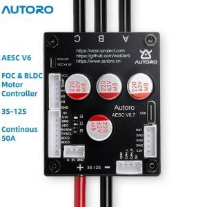 Autoro V6.7 BLDC FOC 모터 컨트롤러 12S 50A ESC 6 기반) DIY 전동 스케이트보드 스쿠터 전기 자전거 RC용