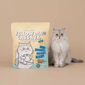 [미유박스] 고양이모래 옐로우 다이아 카사바 굵은 입자 4.5kg