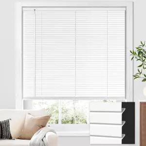 실내 창문 방 UNISHAADES 알루미늄 무선 미니 블라인드 100 개인정보 보호 1인치 L자형 크기 25인치 W ×