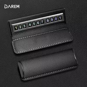 다름 천연가죽 폴딩 안심 주차알림판 추자번호판차량 자동차핸드폰 메탈 듀얼 전화