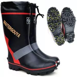 얼음낚시장화 선상 갯바위 방한장화 방수 오렌지